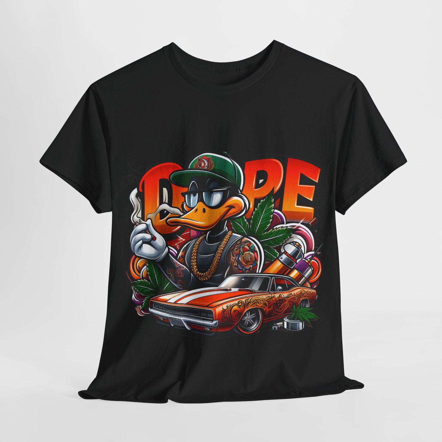 420 Dope Vibes Gangsta Duck #12 Unisex Heavy Cotton Tee