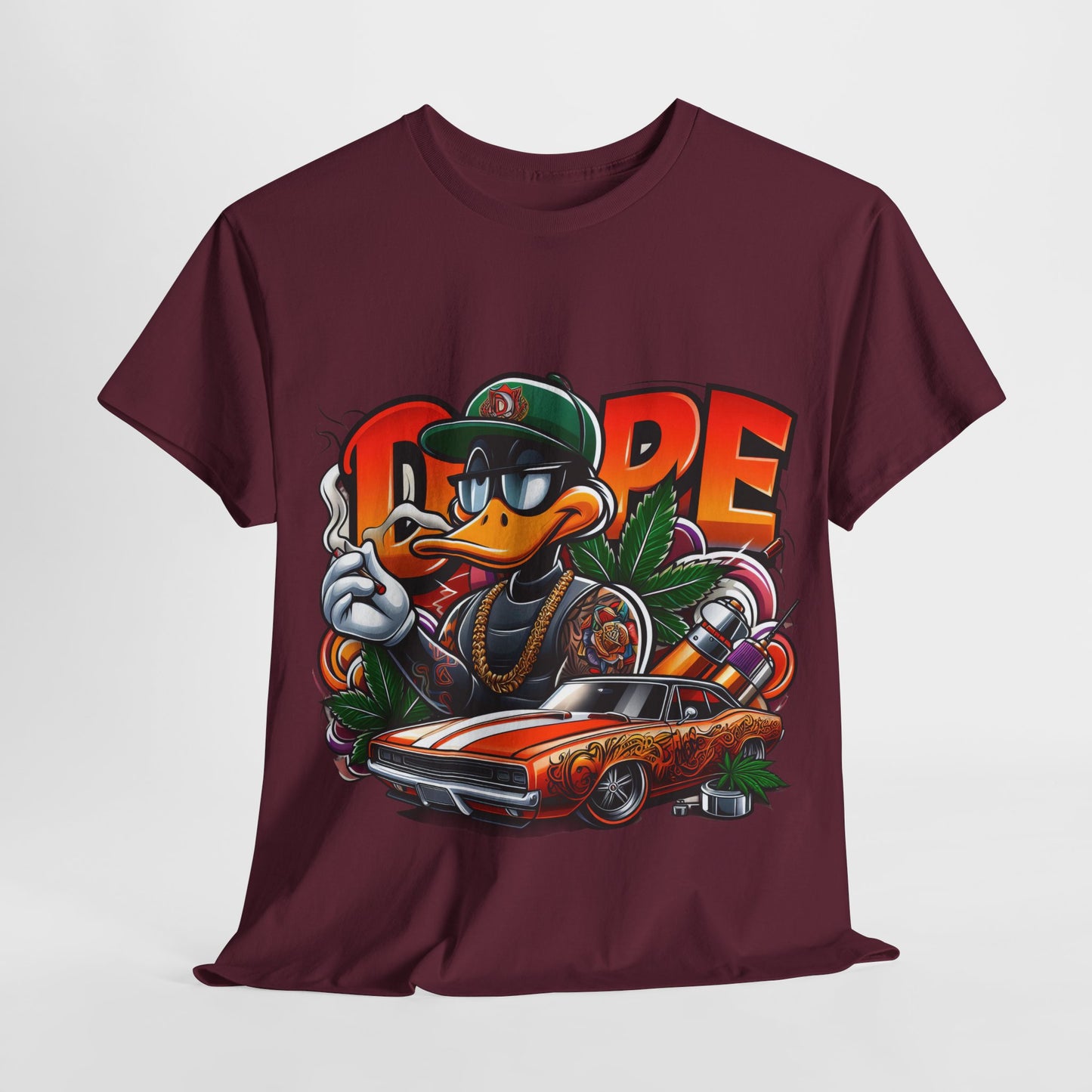 420 Dope Vibes Gangsta Duck #12 Unisex Heavy Cotton Tee