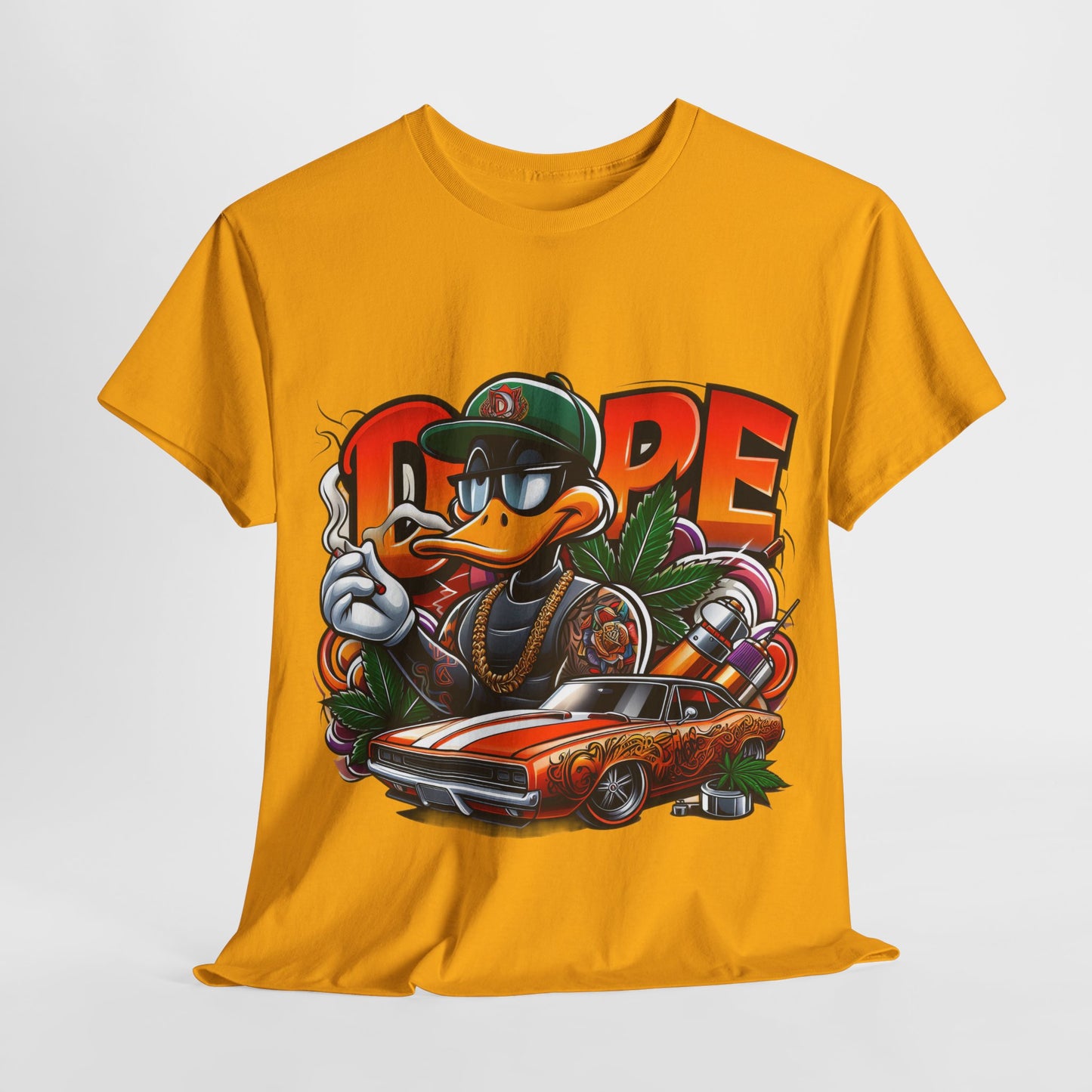 420 Dope Vibes Gangsta Duck #12 Unisex Heavy Cotton Tee
