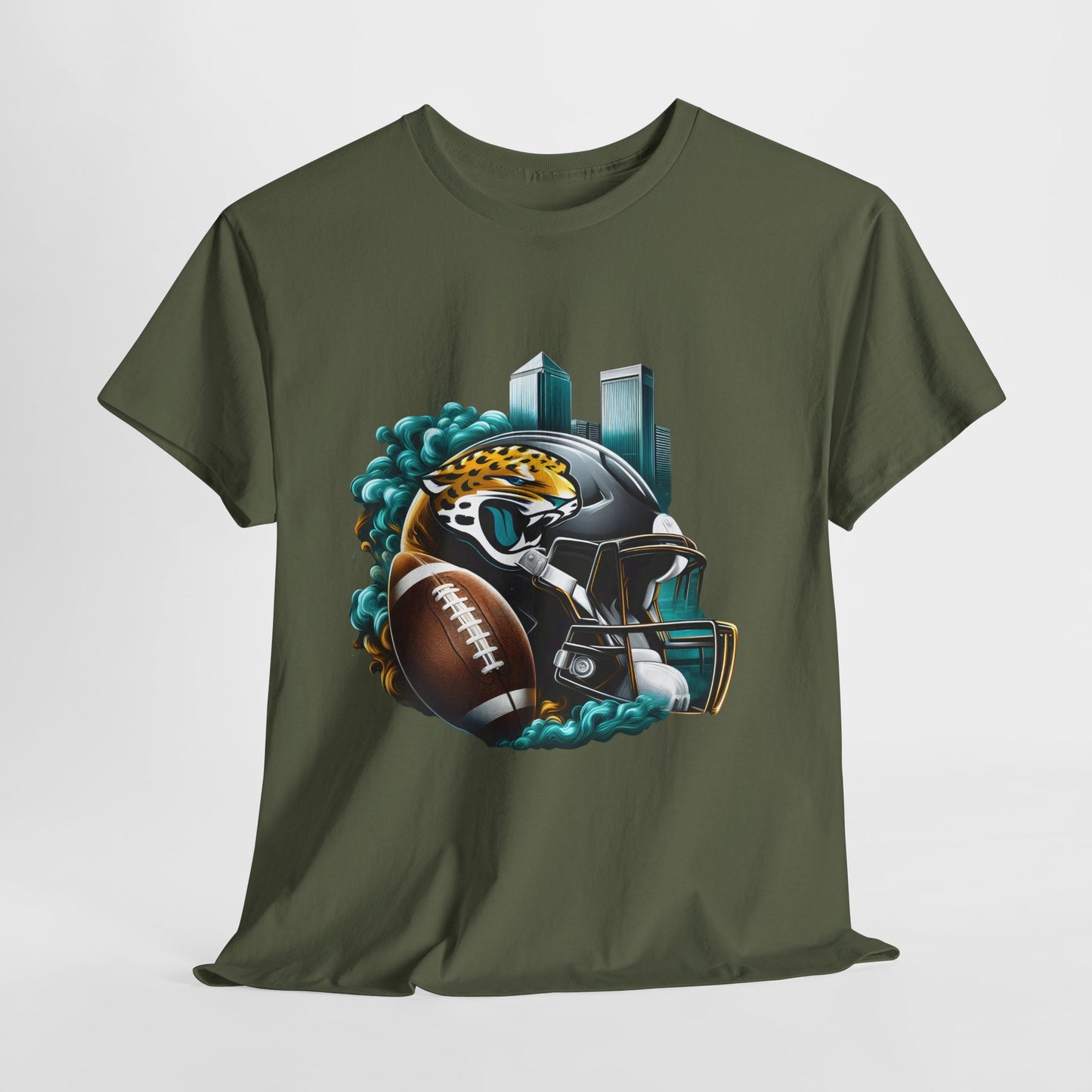 Sports Jaguar Football Helmet #26 Unisex Heavy Cotton Tee