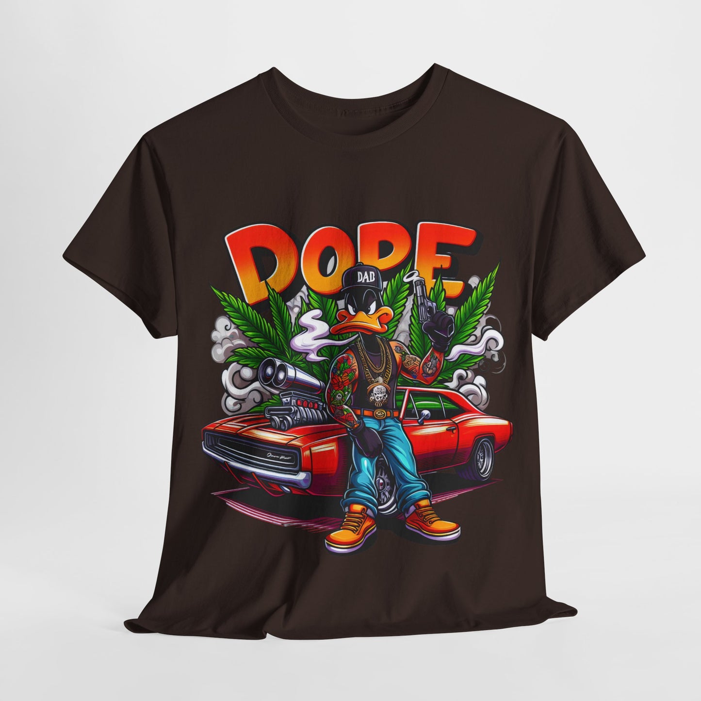420 Dope Vibes Gangsta Duck #9 Unisex Heavy Cotton Tee