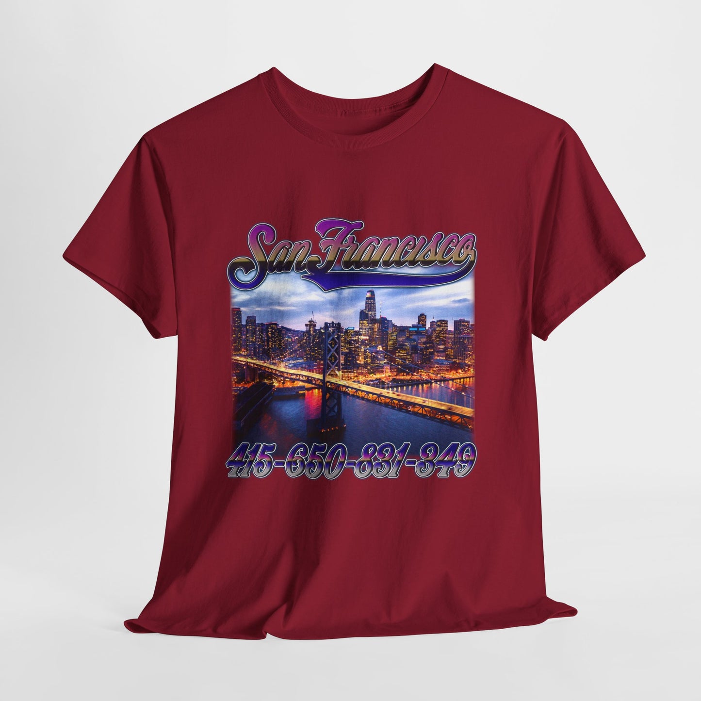 San Francisco City Area Codes Unisex Heavy Cotton Tee