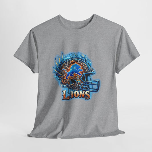 Sports Lions Football Helmet #2 Unisex Heavy Cotton Tee