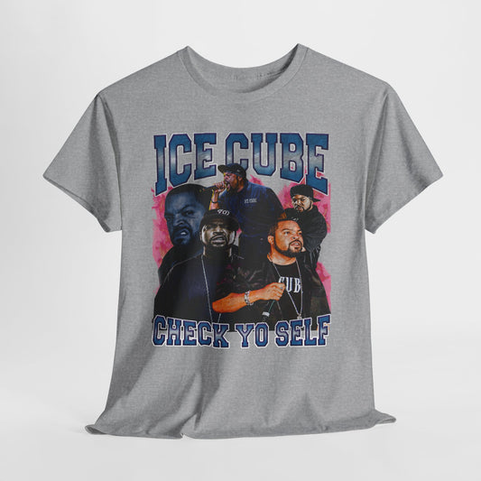 Ice Cube 'Check Yo Self' 3 Unisex Heavy Cotton Tee - 312tshirts 2