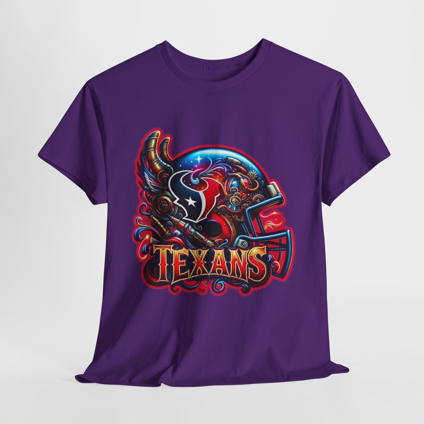 Sports Texans Football Helmet #2 Unisex Heavy Cotton Tee