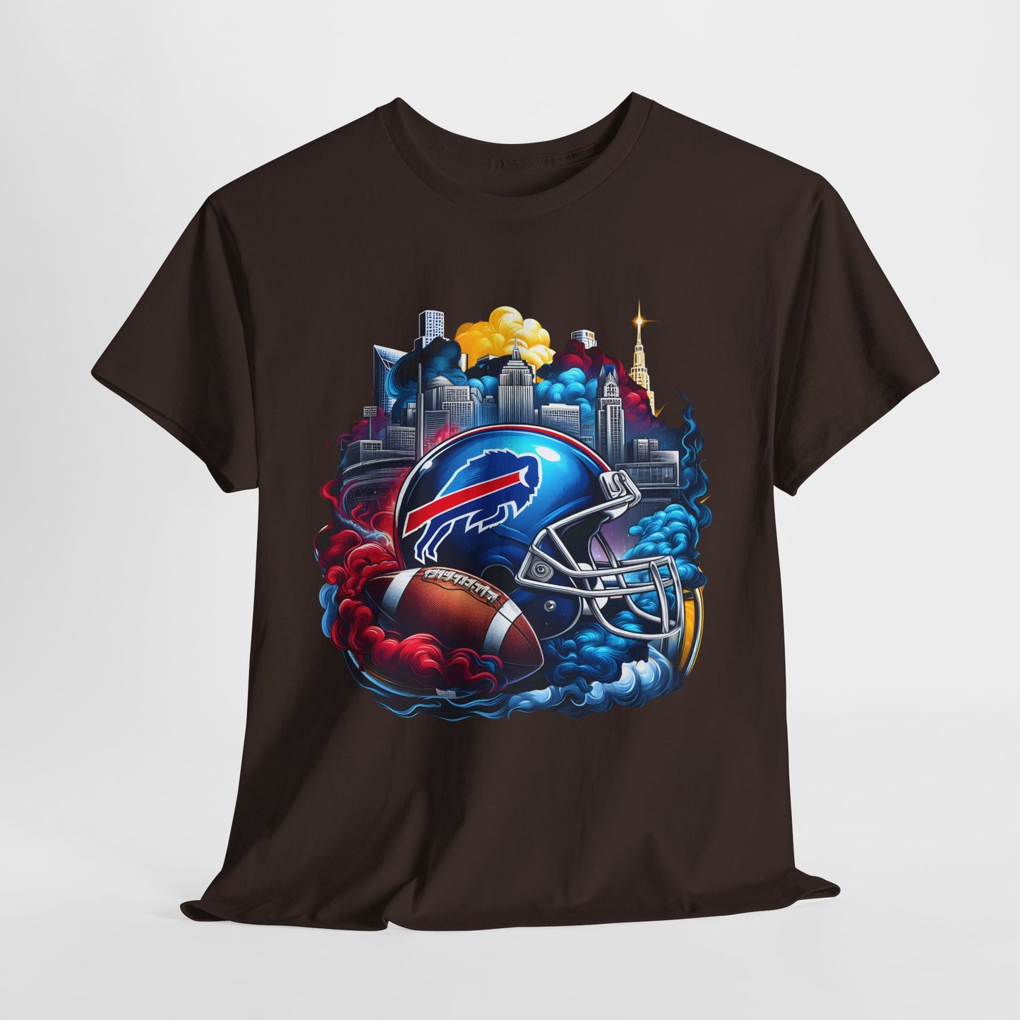 Sports NY Bills Football Helmet #1 Unisex Heavy Cotton Tee