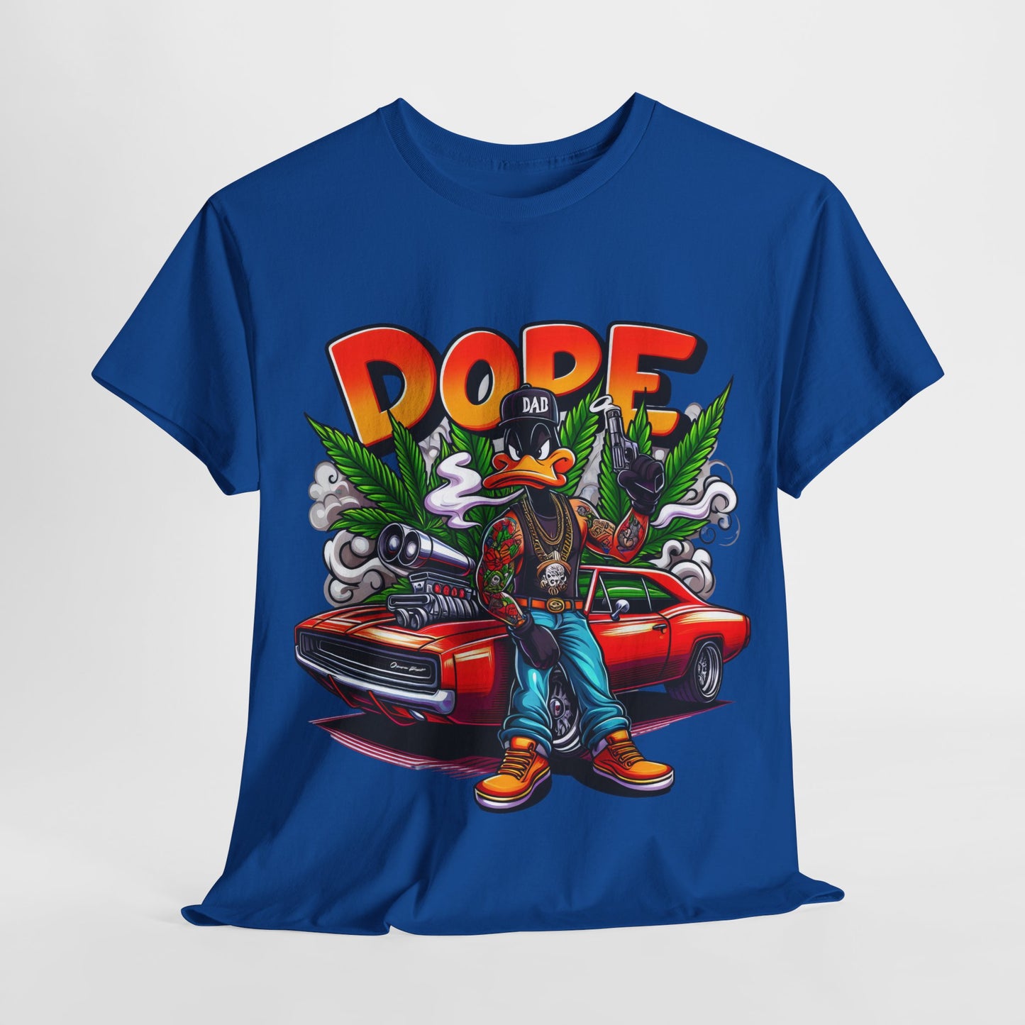 420 Dope Vibes Gangsta Duck #9 Unisex Heavy Cotton Tee