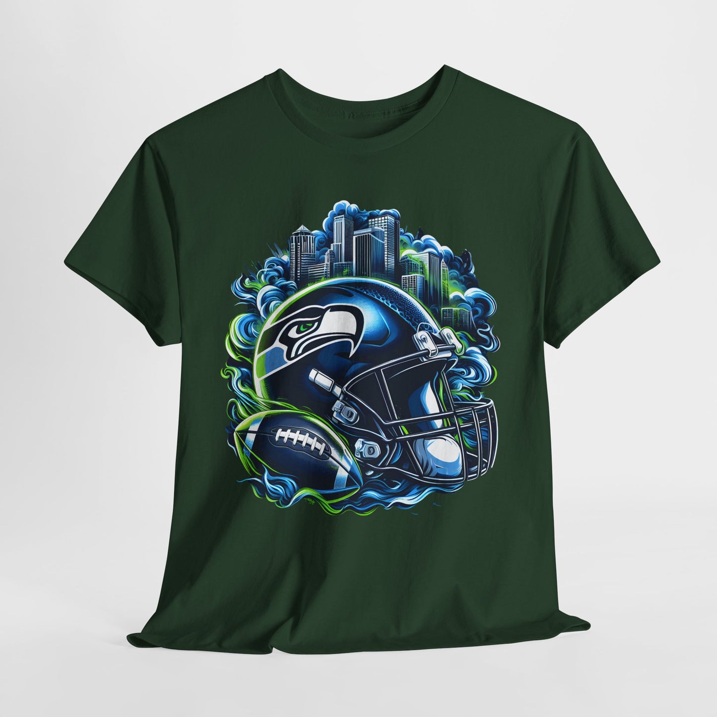 Sports Seahawks Football Helmet #1 Unisex Heavy Cotton Tee