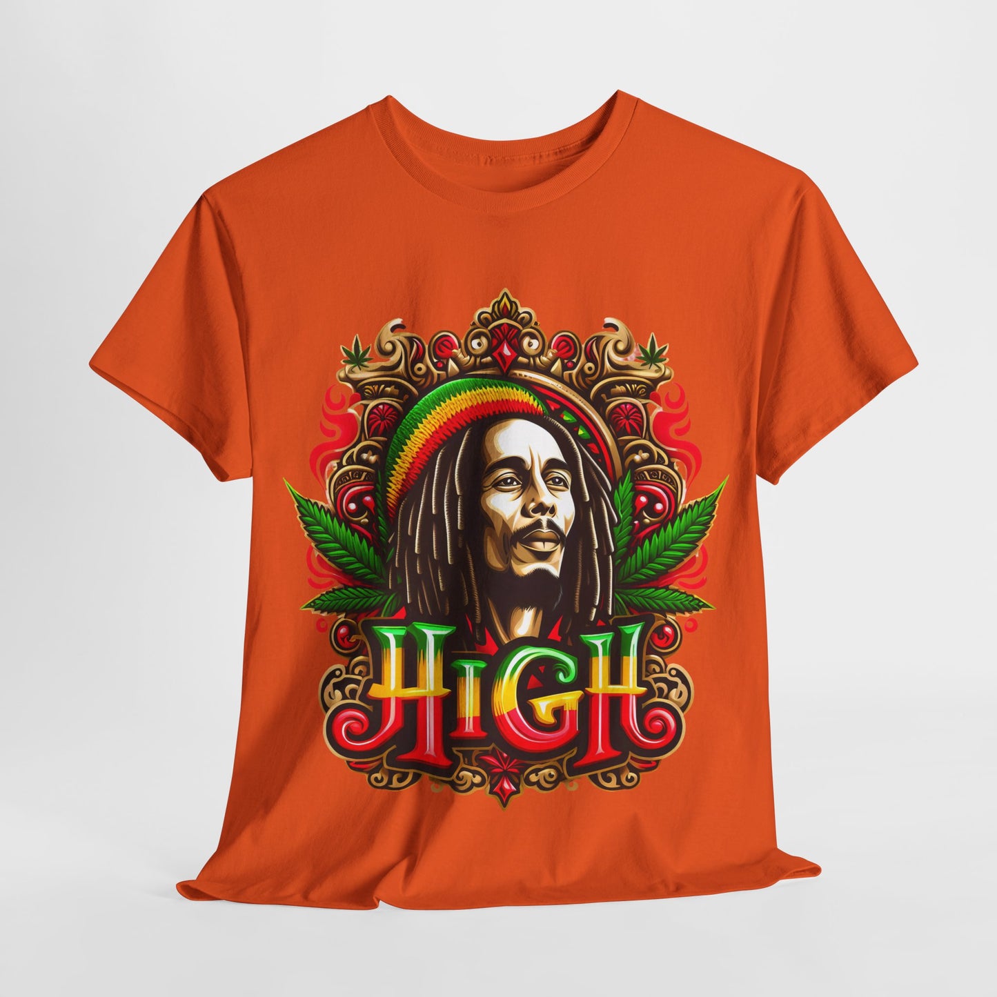Rasta Reggae Marley #2 Unisex Heavy Cotton Tee - 312tshirts 2