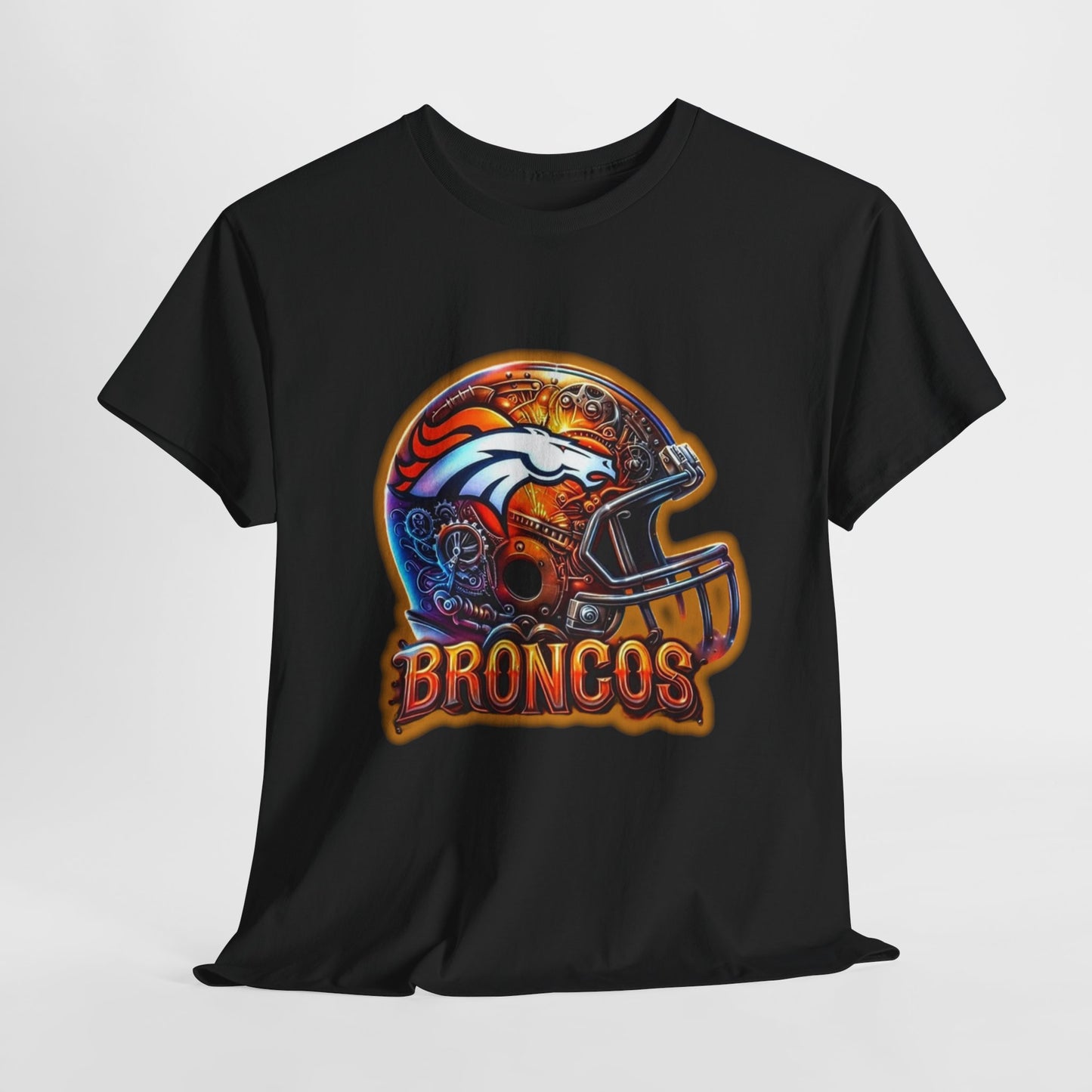 Sports Broncos Football Helmet #2 Unisex Heavy Cotton Tee