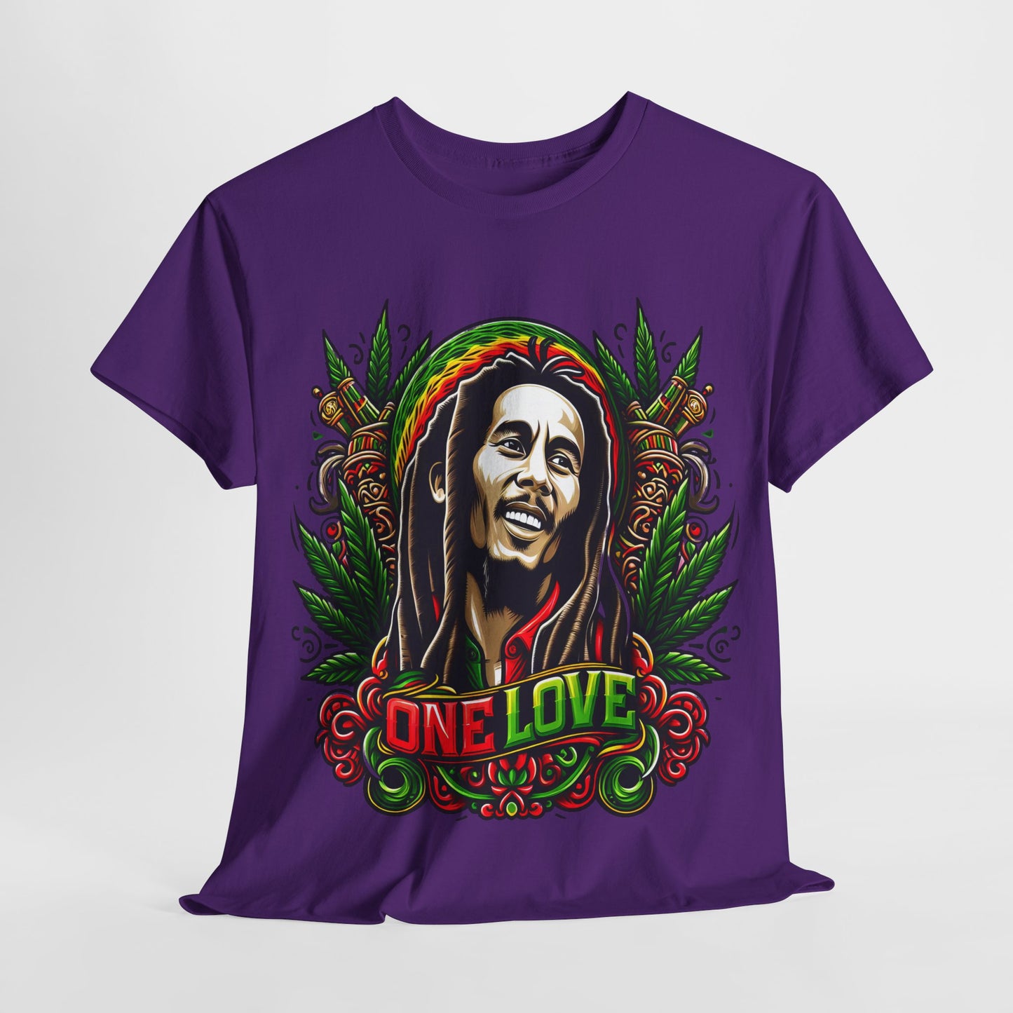 Rasta Reggae Marley #1 Unisex Heavy Cotton Tee - 312tshirts 2