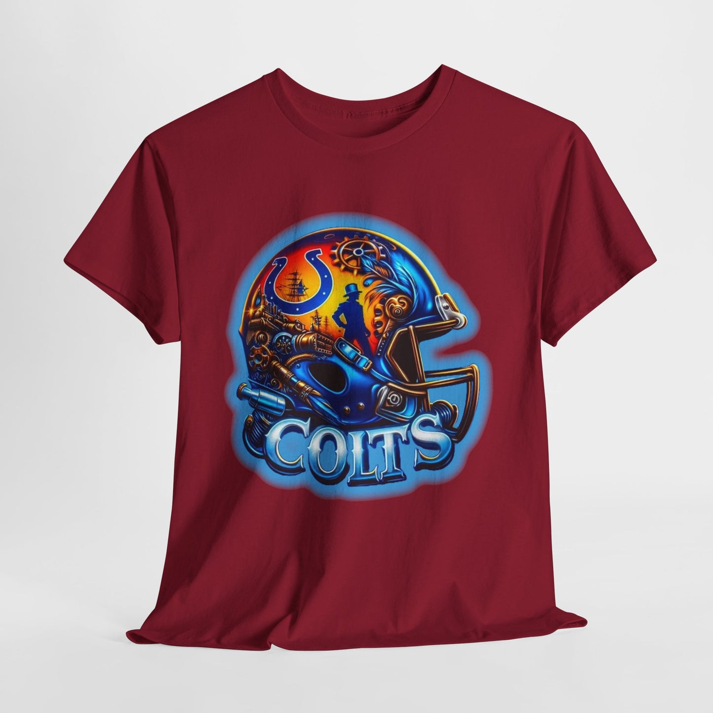 Sports Colts Football Helmet Logo #2 Unisex Heavy Cotton Tee
