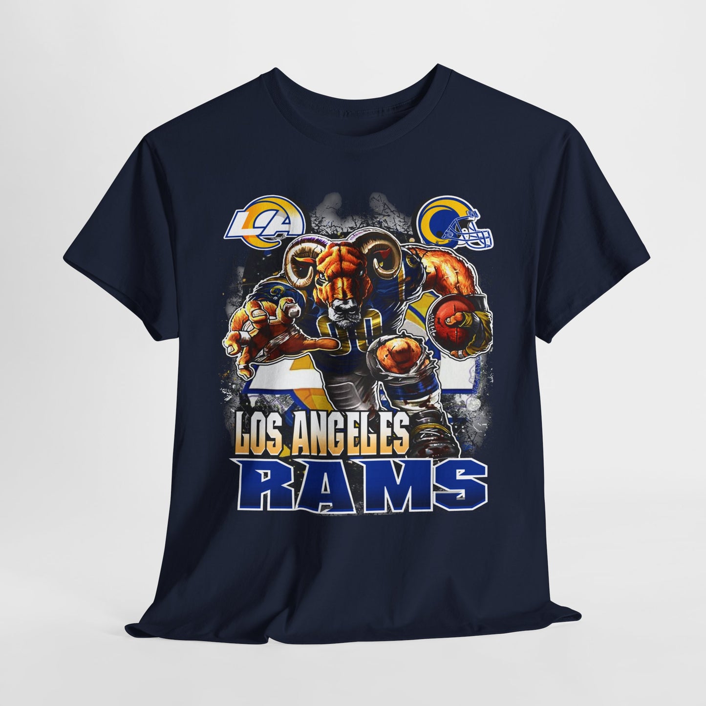 Sports Mascot Los Angeles Rams Unisex Heavy Cotton Tee - 312tshirts 2