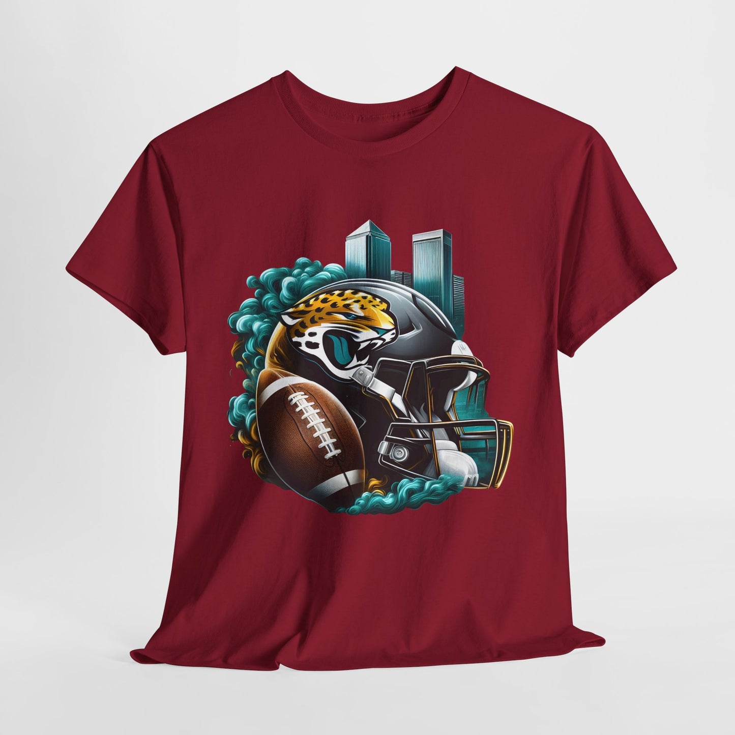 Sports Jaguars Football Helmet #1 Unisex Heavy Cotton Tee