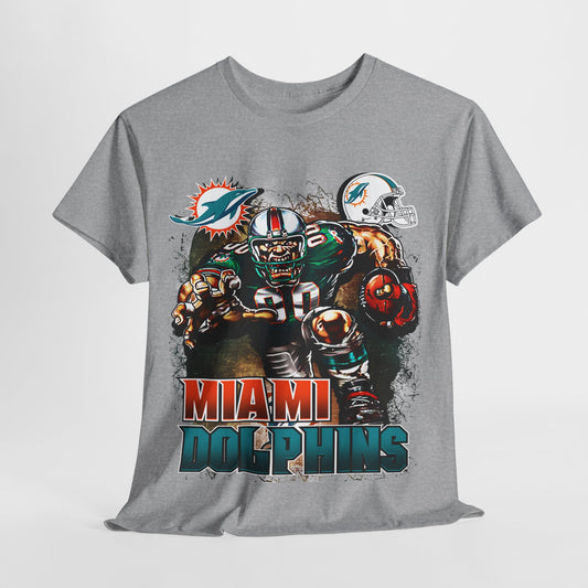 Sports Mascot Miami Dolphins Unisex Heavy Cotton Tee - 312tshirts 2