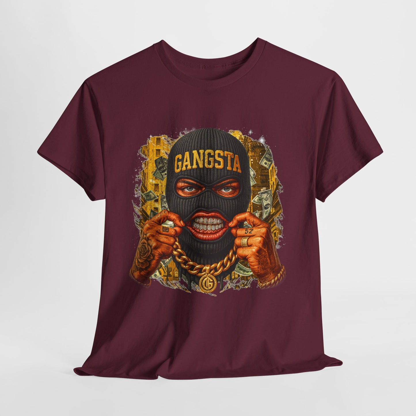 Gangsta Mask #1 Unisex Heavy Cotton Tee - 312tshirts 2