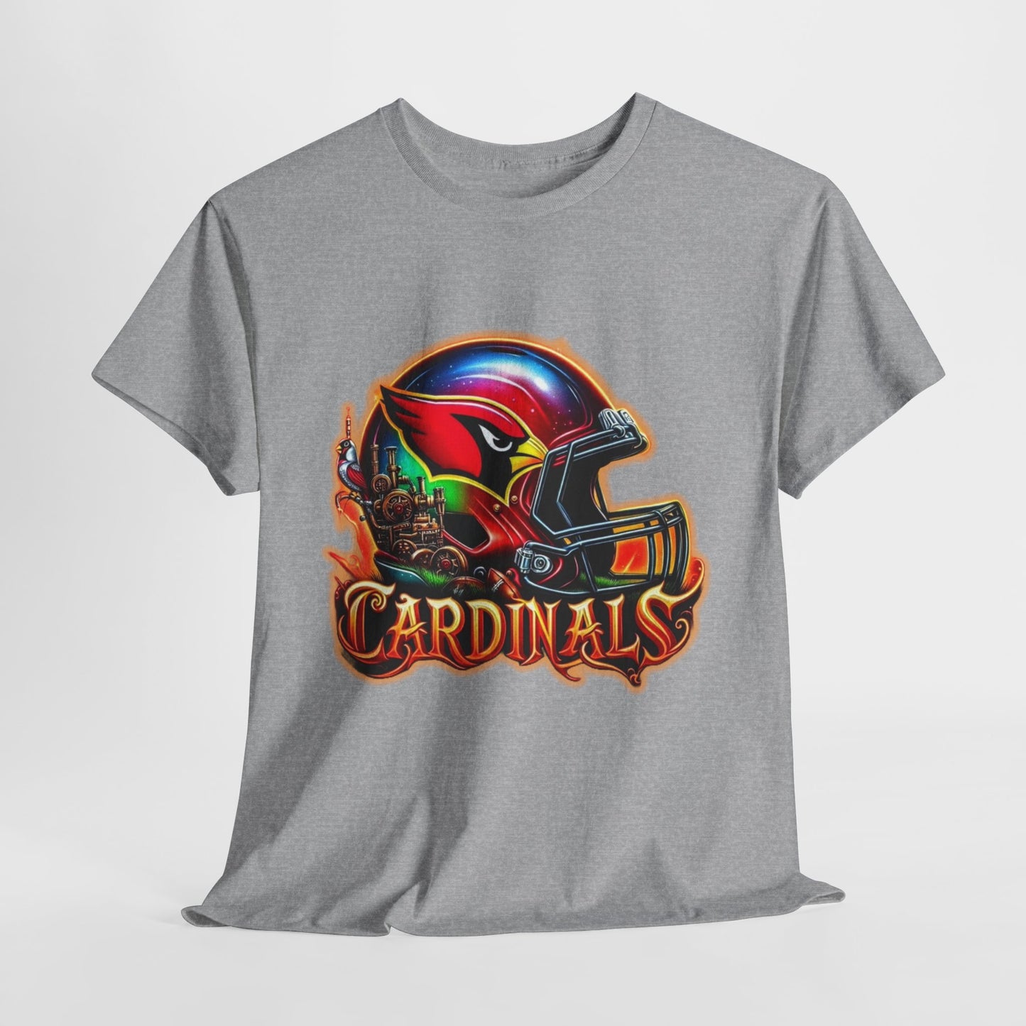 Sports Cardinals Football Helmet #2 Unisex Heavy Cotton Tee