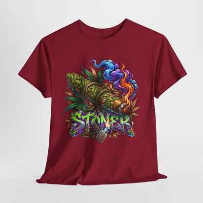 420 Psychedelic Blunt Unisex Heavy Cotton Tee - 312tshirts 2