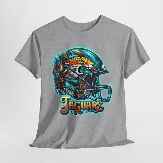 Sports Jaguars Football Helmet #2 Unisex Heavy Cotton Tee