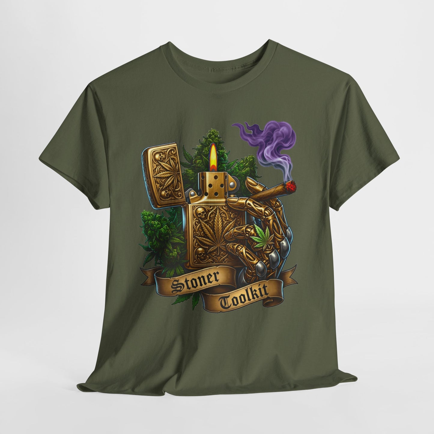 420 Vintage Lighter #1 Unisex Heavy Cotton Tee - 312tshirts 2