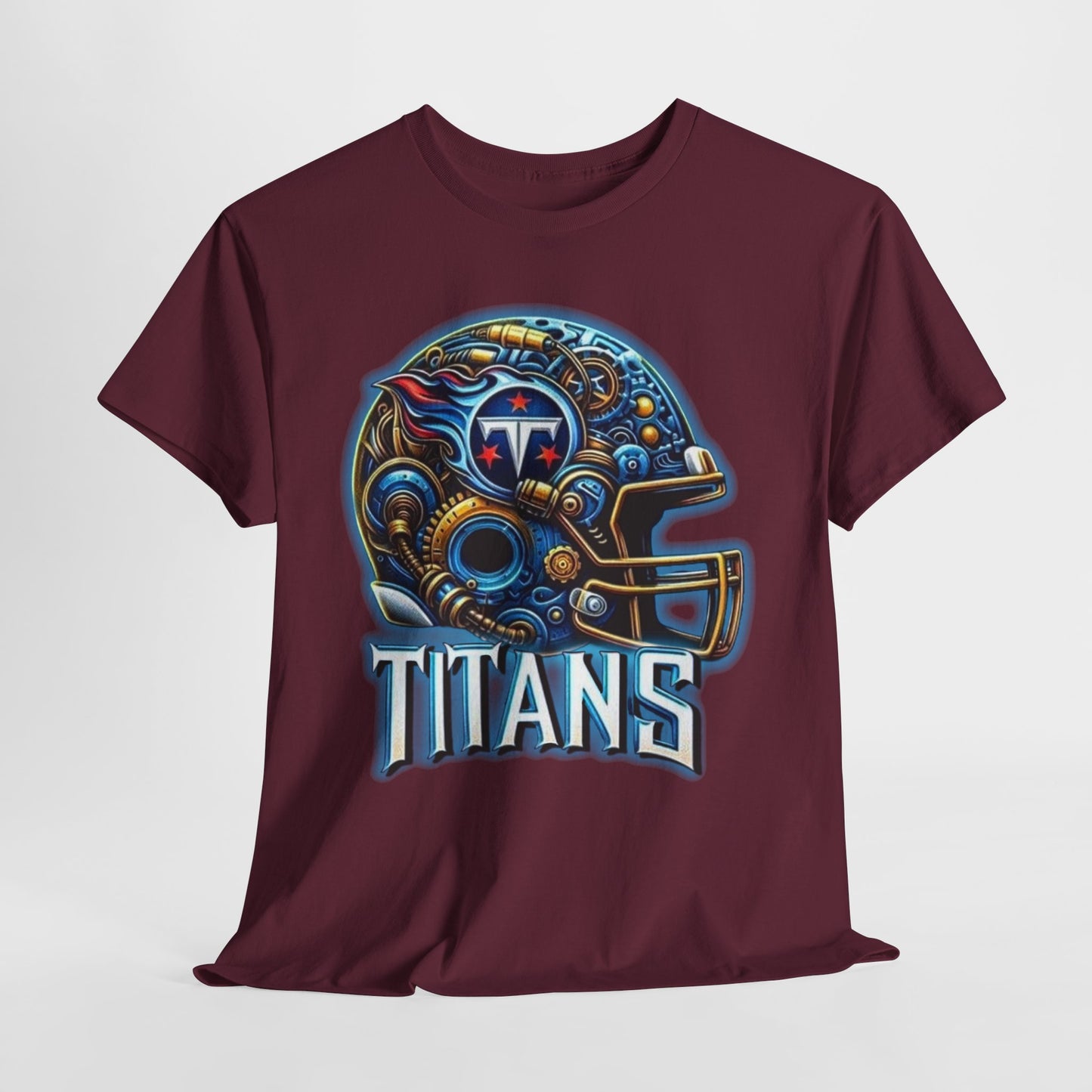 Sports Titans Football Helmet #2 Unisex Heavy Cotton Tee