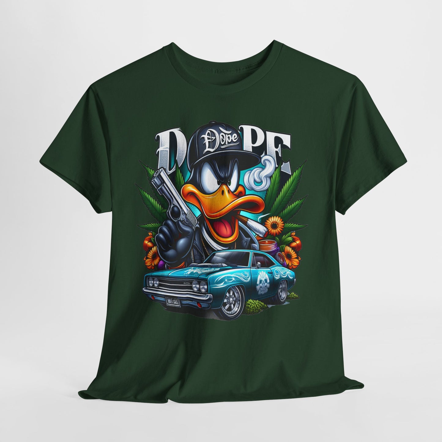 420 Dope Vibes Gangsta Duck #4 Unisex Heavy Cotton Tee - 312tshirts 2