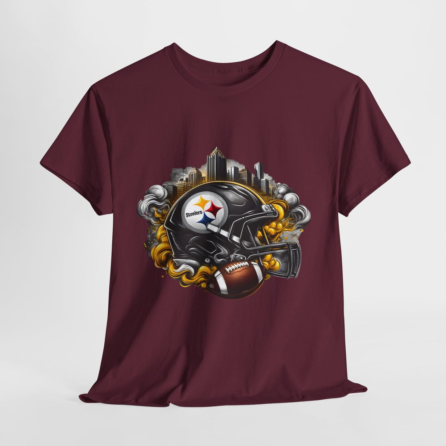 Sports Steelers Football Helmet #1 Unisex Heavy Cotton Tee