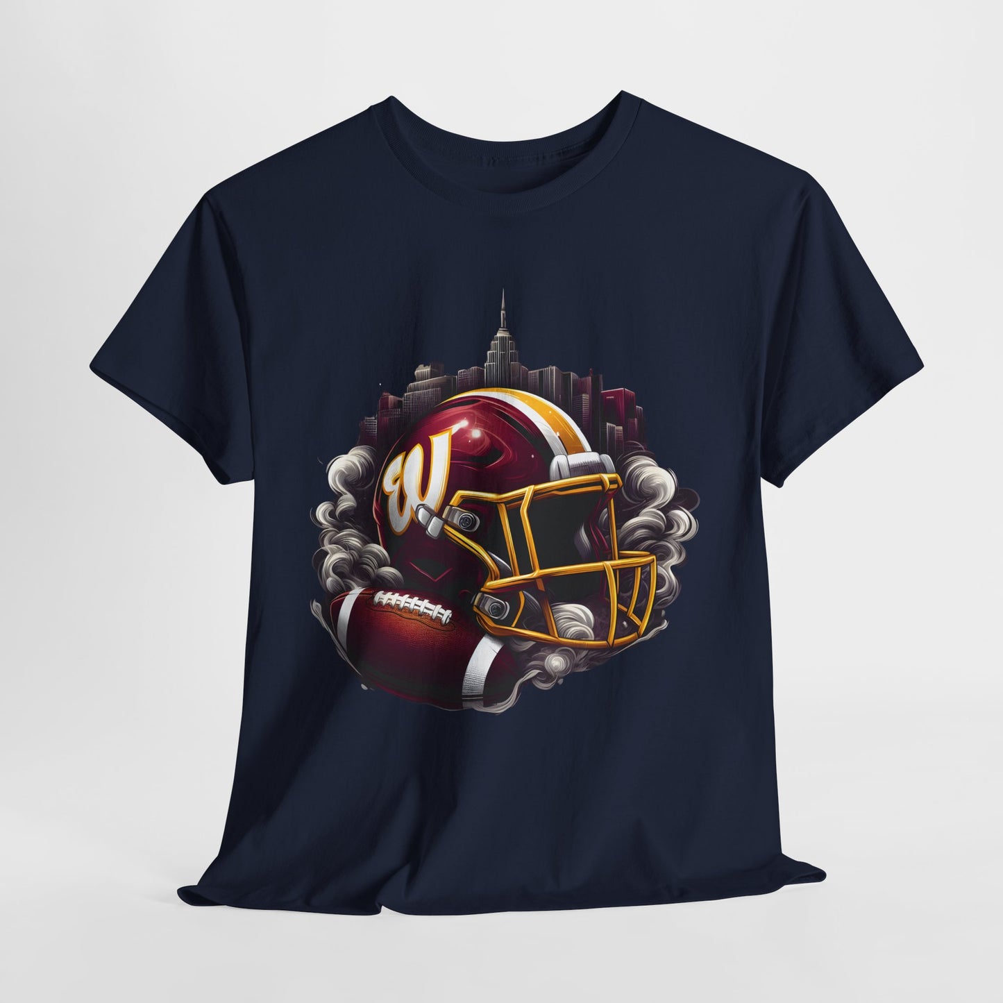 Sports Commanders Football Helmet #1 Unisex Heavy Cotton Tee