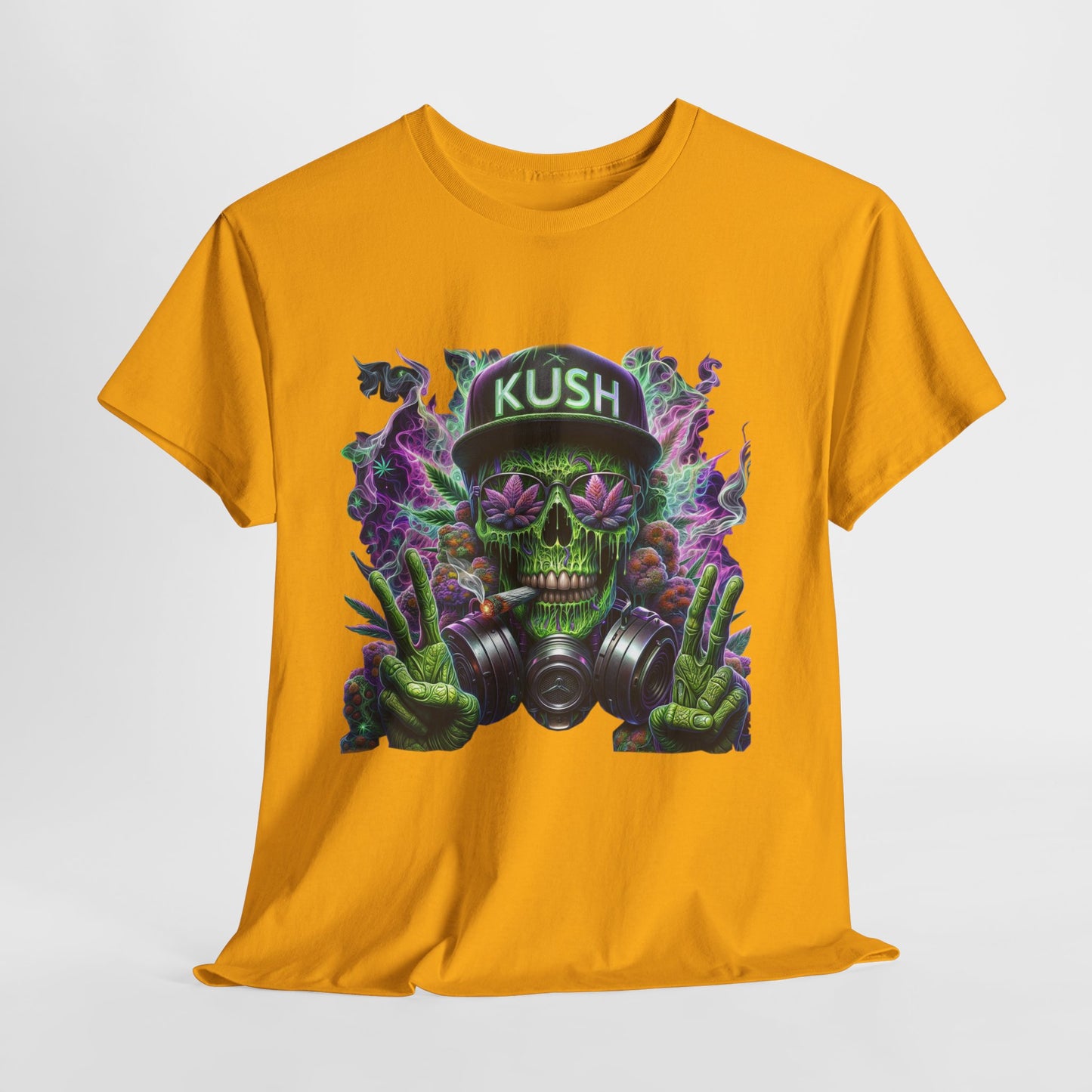 420 Kush Skull #1 Unisex Heavy Cotton Tee - 312tshirts 2