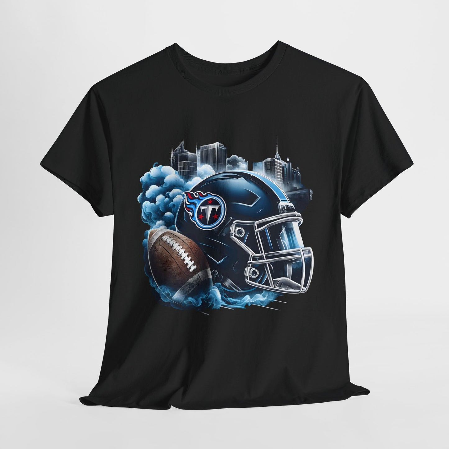 Sports Titans Football Helmet #1 Unisex Heavy Cotton Tee