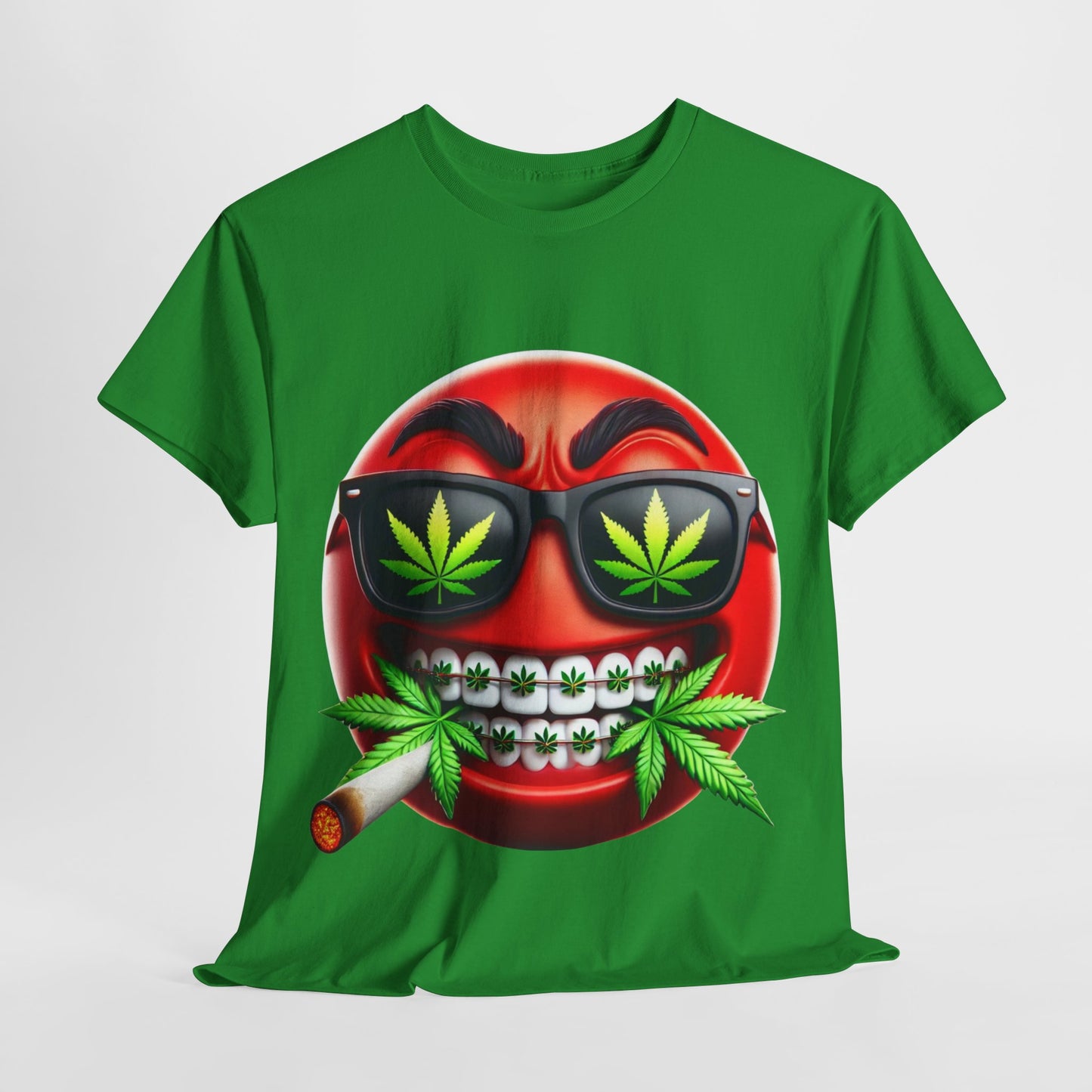 420 Red Emoji #7 Unisex Heavy Cotton Tee - 312tshirts 2