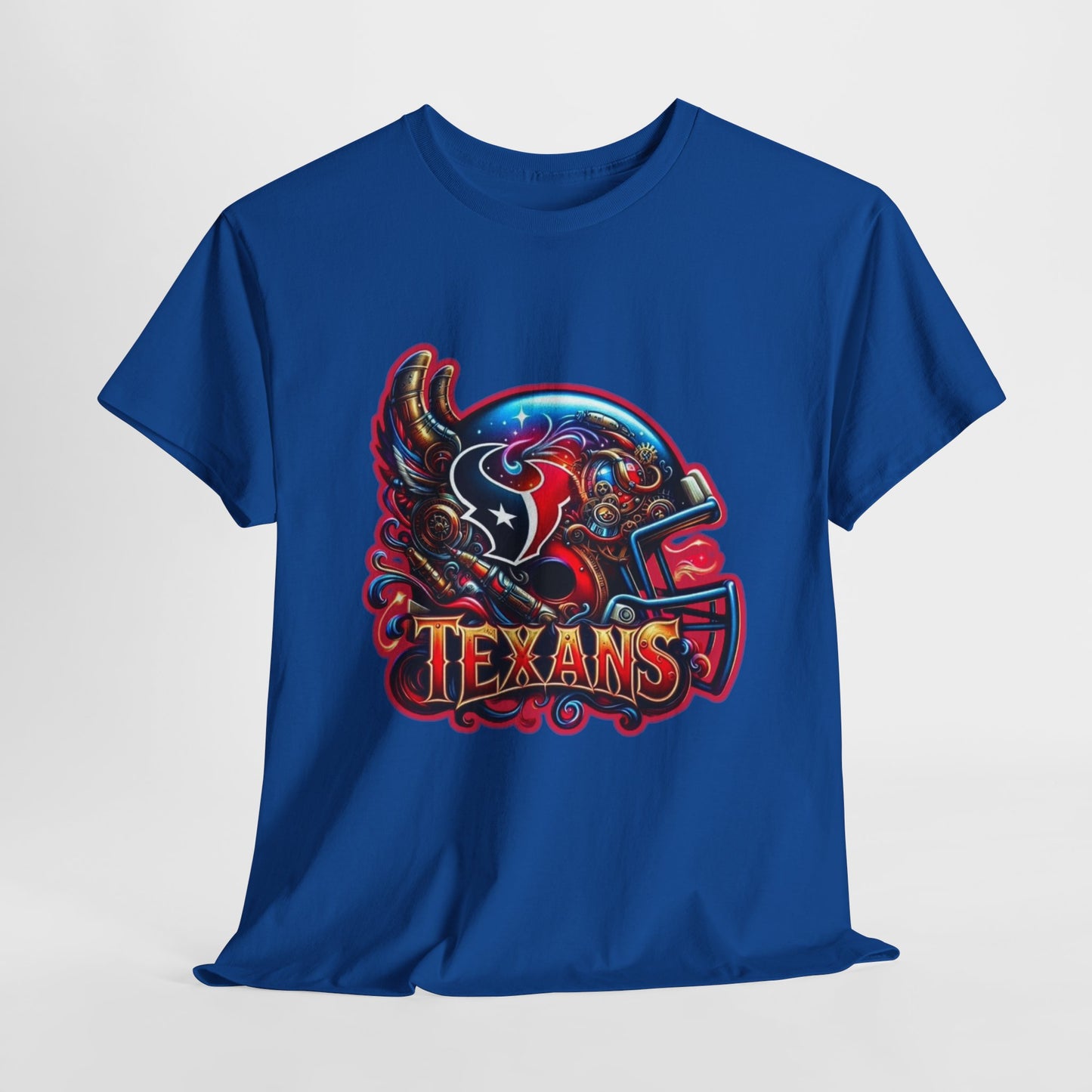 Sports Texans Football Helmet #2 Unisex Heavy Cotton Tee