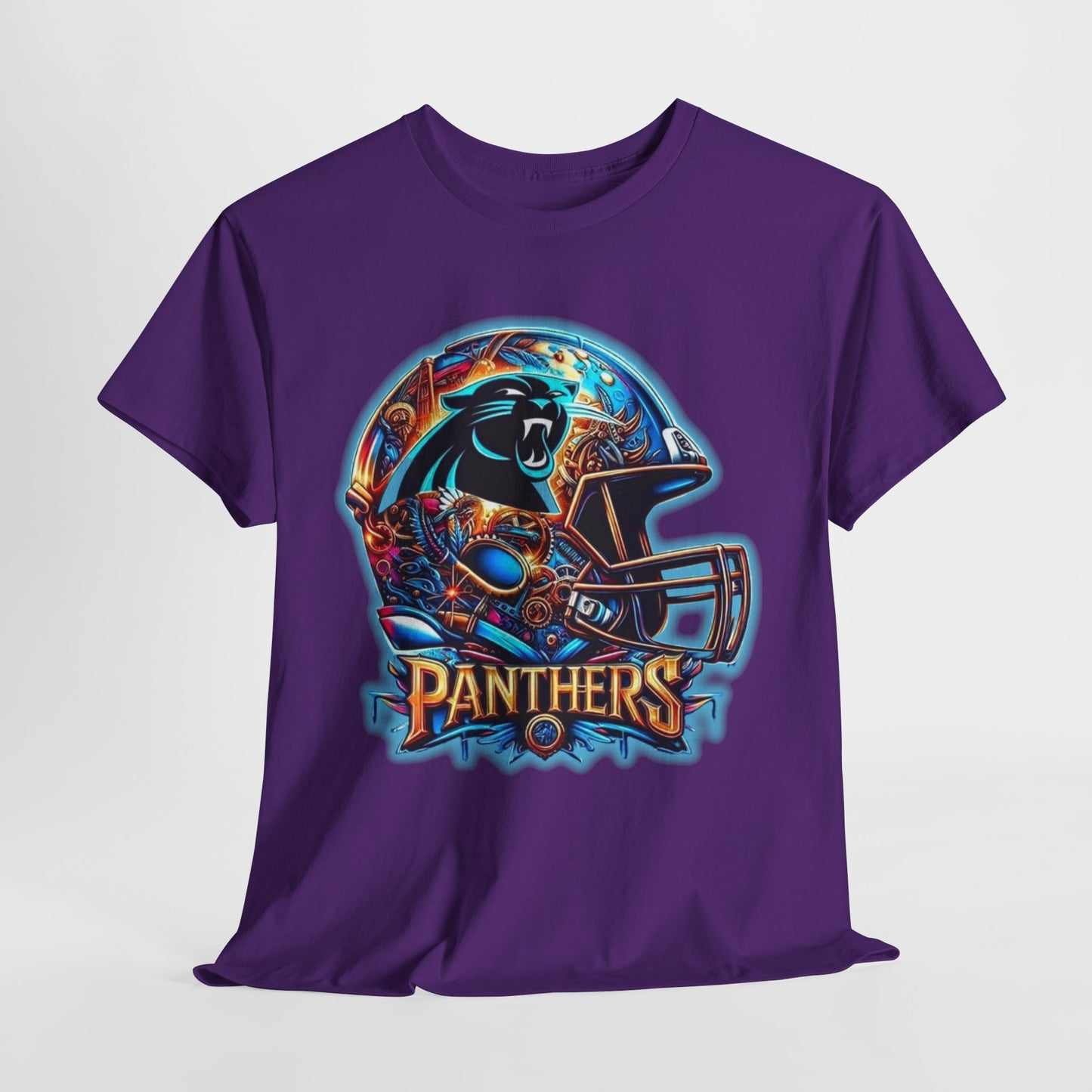 Sports Panthers Football Helmet #2 Unisex Heavy Cotton Tee
