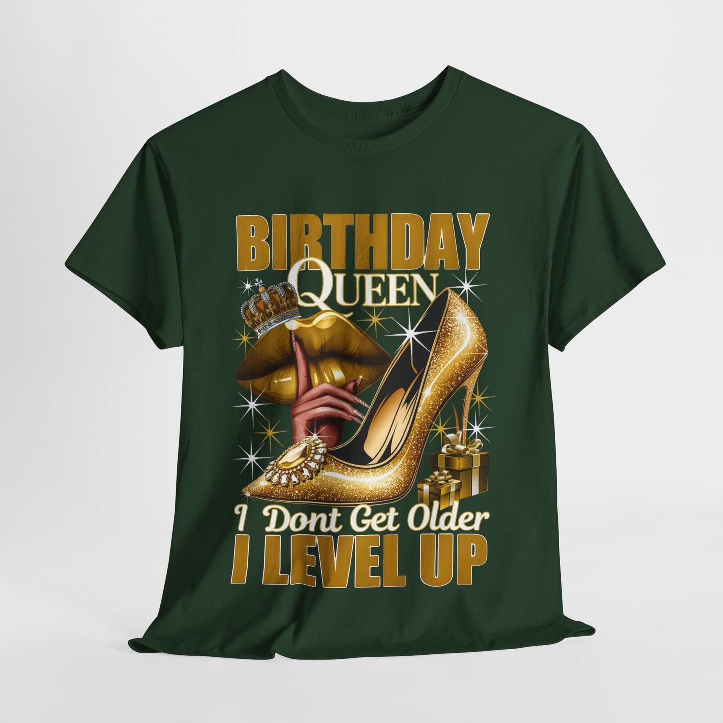 Birthday Queen Lips & Shoe #4 Heavy Cotton Tee