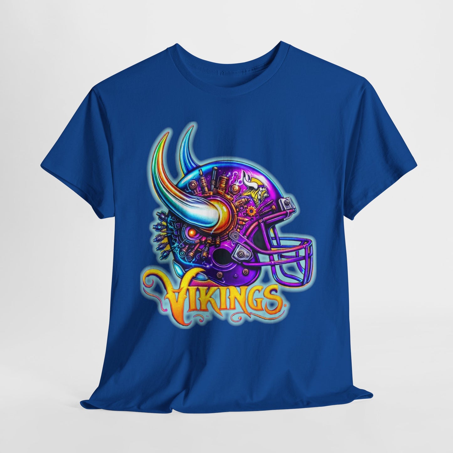 Sports Vikings Football Helmet #2 Unisex Heavy Cotton Tee