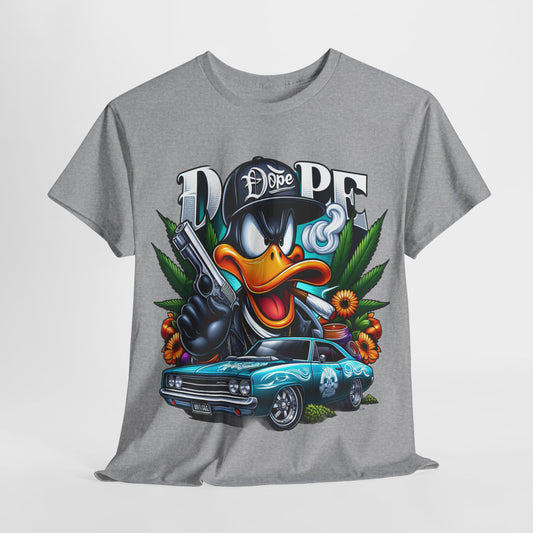 420 Dope Vibes Gangsta Duck #4 Unisex Heavy Cotton Tee