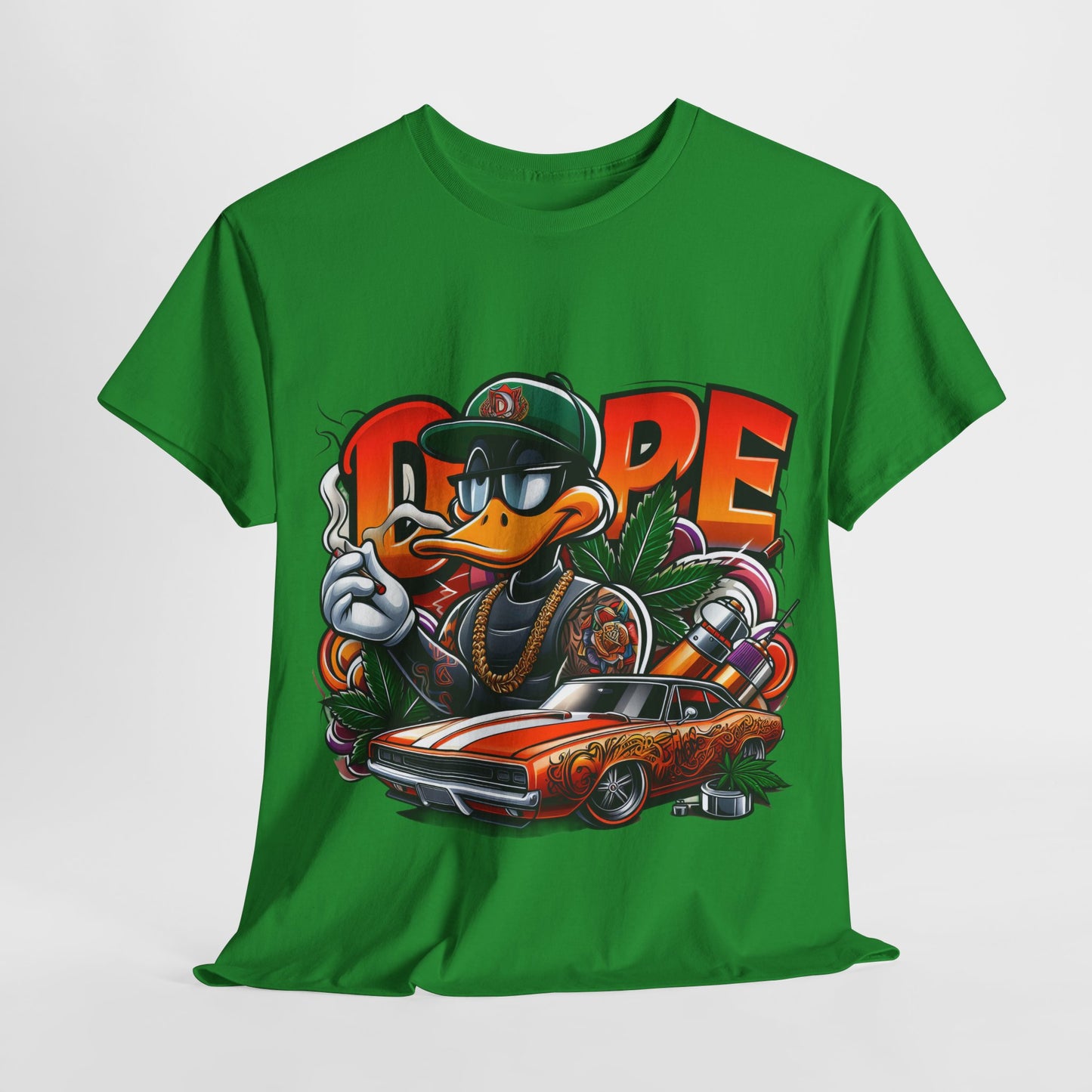 420 Dope Vibes Gangsta Duck #12 Unisex Heavy Cotton Tee