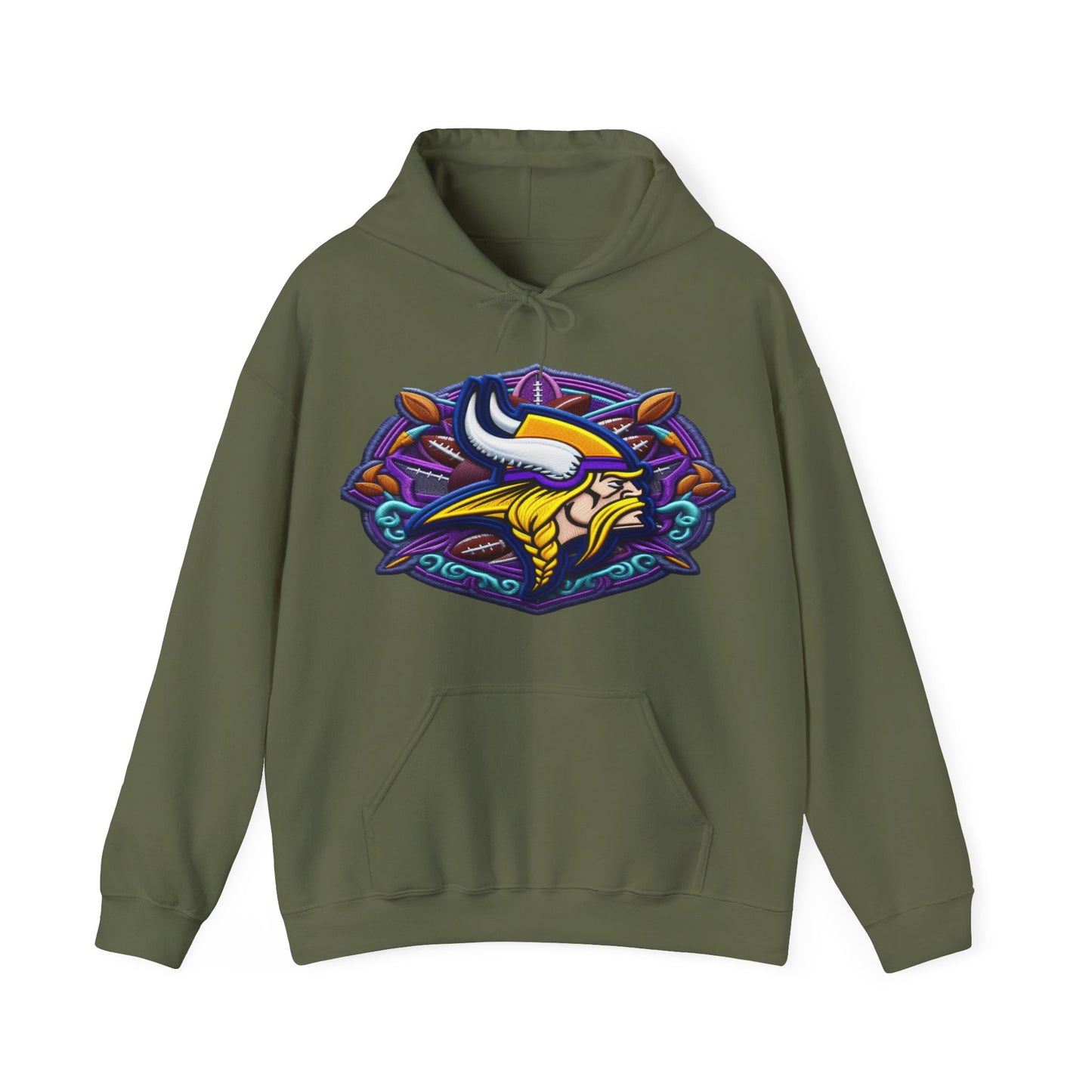 Sports Vikings Football Logo #1 Unisex Heavy Sweatshirt Hoodie