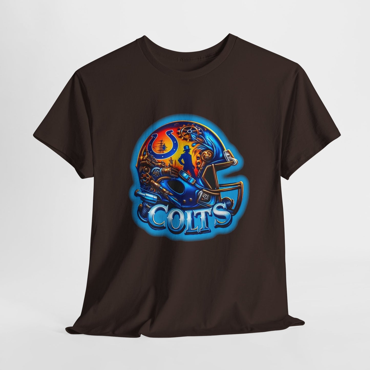 Sports Colts Football Helmet #2 Unisex Heavy Cotton Tee