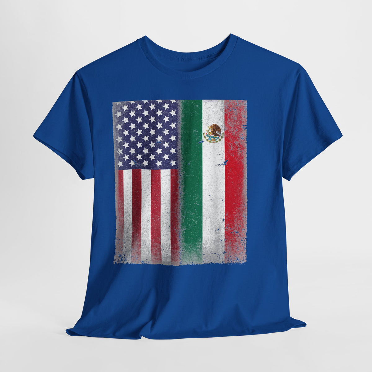 American & Mexican Heritage Flags #1 Unisex Heavy Cotton Tee - 312tshirts 2