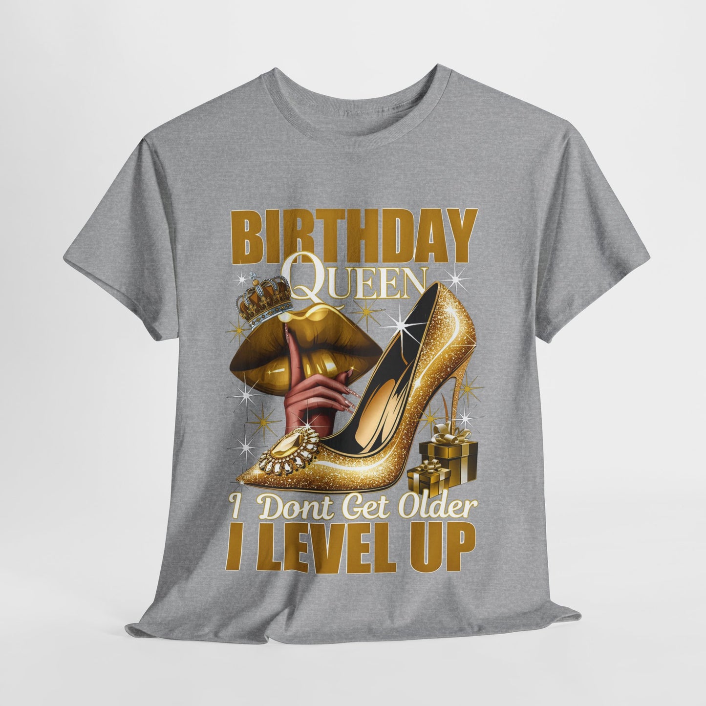 Birthday Queen Lips & Shoe #4 Heavy Cotton Tee