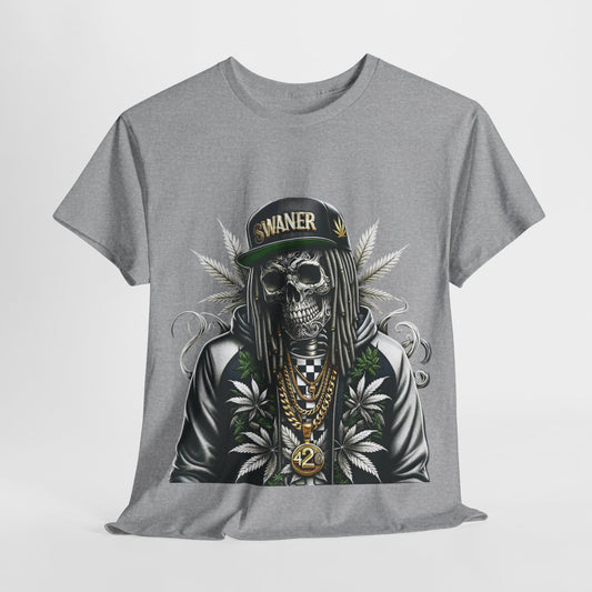 420 Rasta Skeleton with jacket Unisex Heavy Cotton Tee - 312tshirts 2