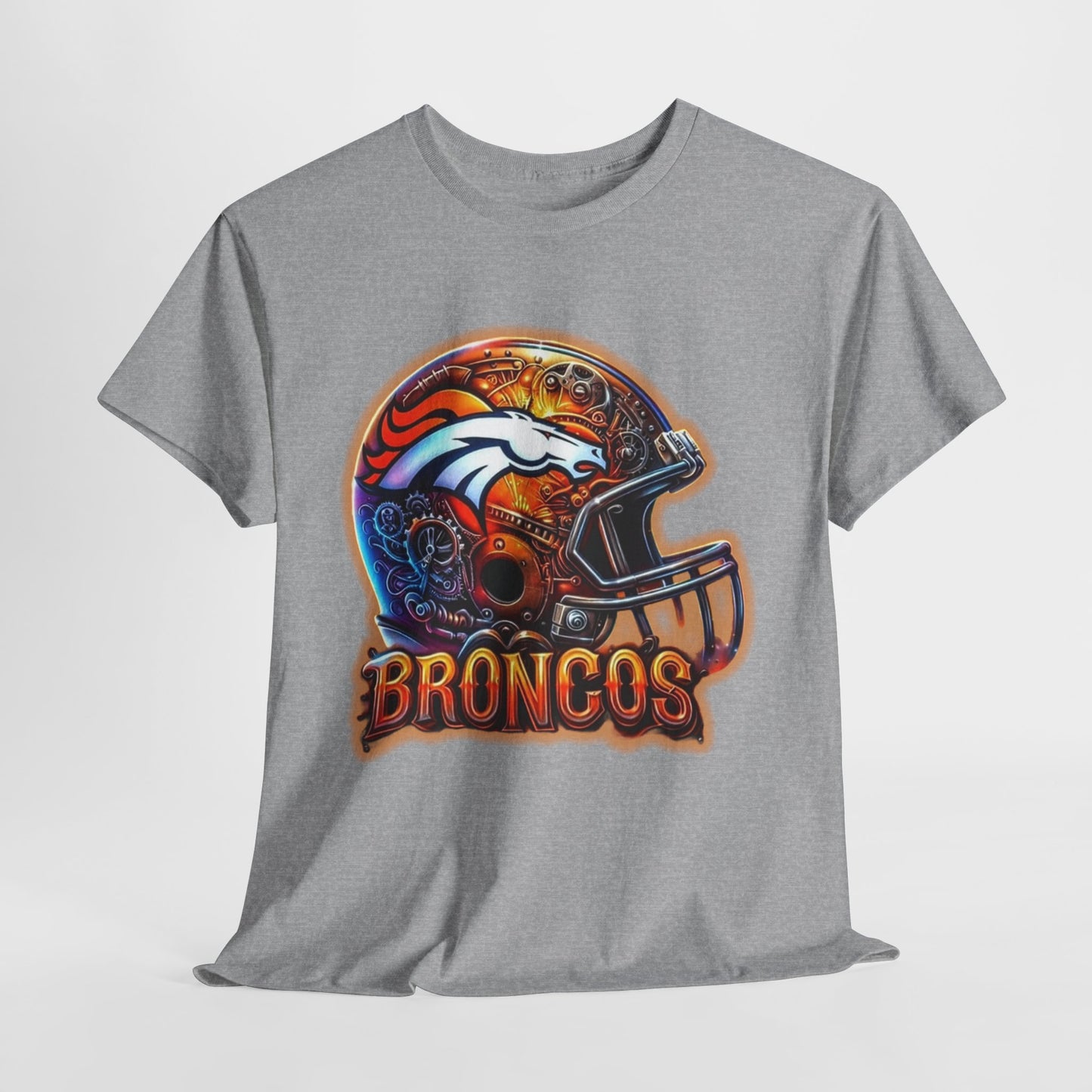 Sports Broncos Football Helmet #2 Unisex Heavy Cotton Tee