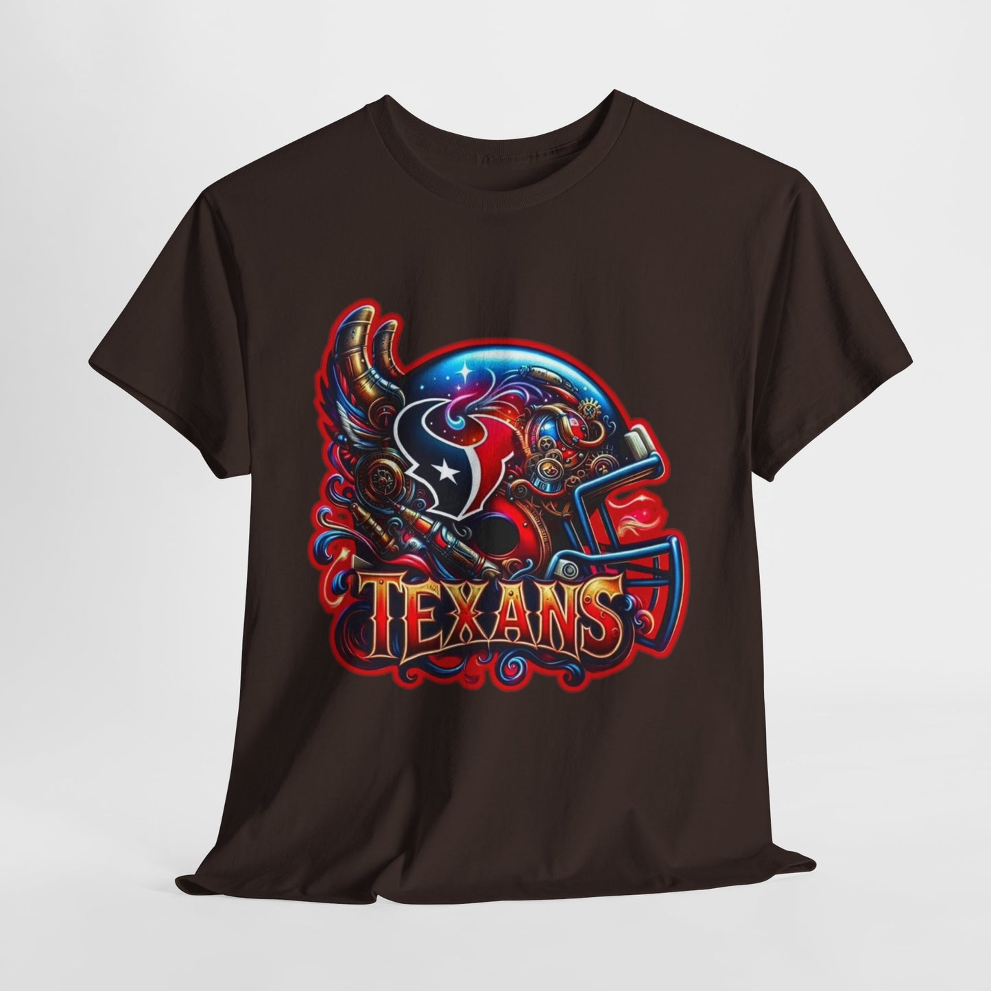 Sports Texans Football Helmet #2 Unisex Heavy Cotton Tee