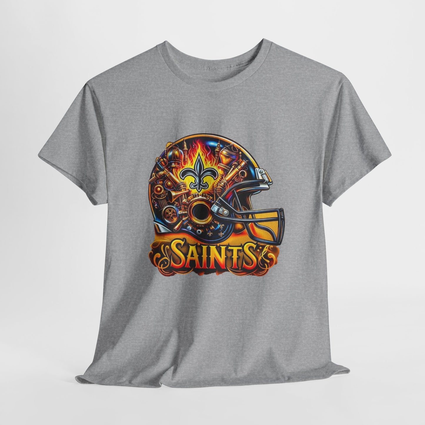 Sports Saints Football Helmet #2 Unisex Heavy Cotton Tee