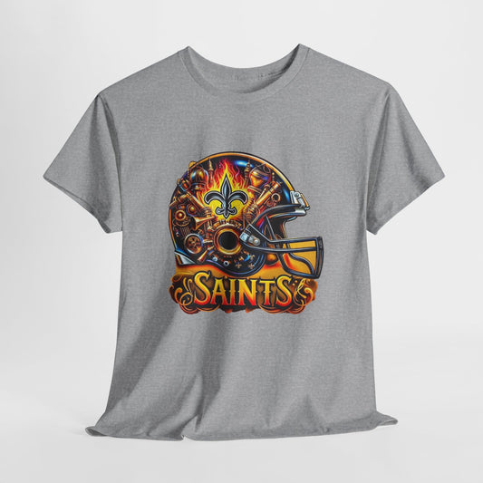 Sports Saints Football Helmet #2 Unisex Heavy Cotton Tee