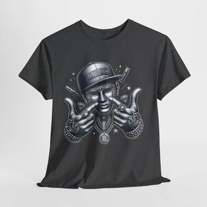 Silver Mask with Diamonds & Chains #5 Unisex Heavy Cotton Tee - 312tshirts 2