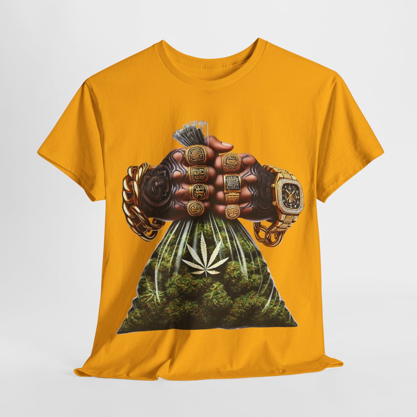 420 Weed Bag Hands #2 Unisex Heavy Cotton Tee - 312tshirts 2
