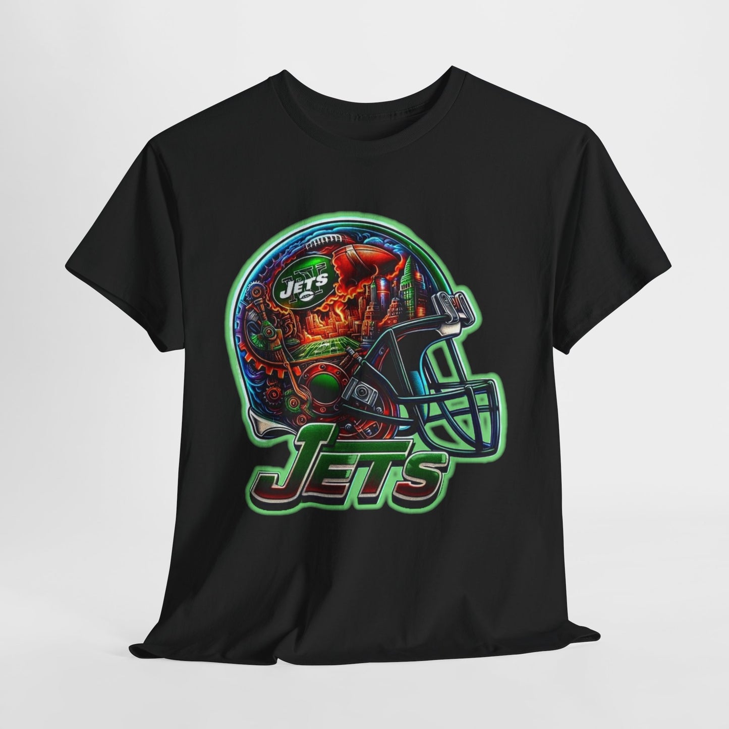 Sports Jets Football Helmet #2 Unisex Heavy Cotton Tee