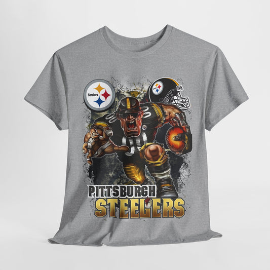 Sports Mascot Pittsburgh Steelers Unisex Heavy Cotton  Tee - 312tshirts 2